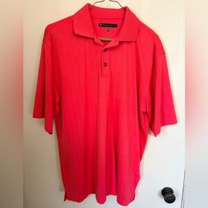Pebble Beach Performance Polo Golf Casual Mens M Bright Coral